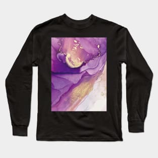 Purple and golden background Long Sleeve T-Shirt